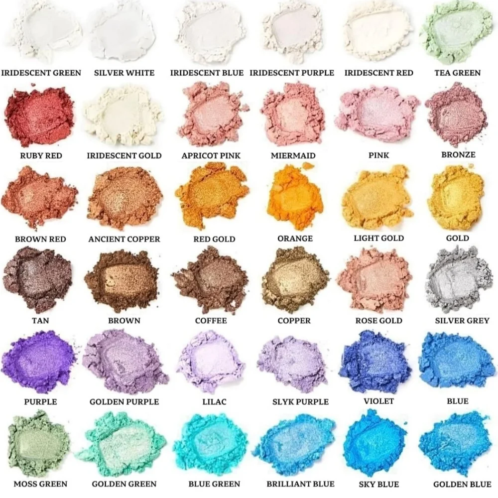 Smalltongue Mica Powder 36 Colors Epoxy Resin Nails Beauty 0.35 oz (10g) Bottles